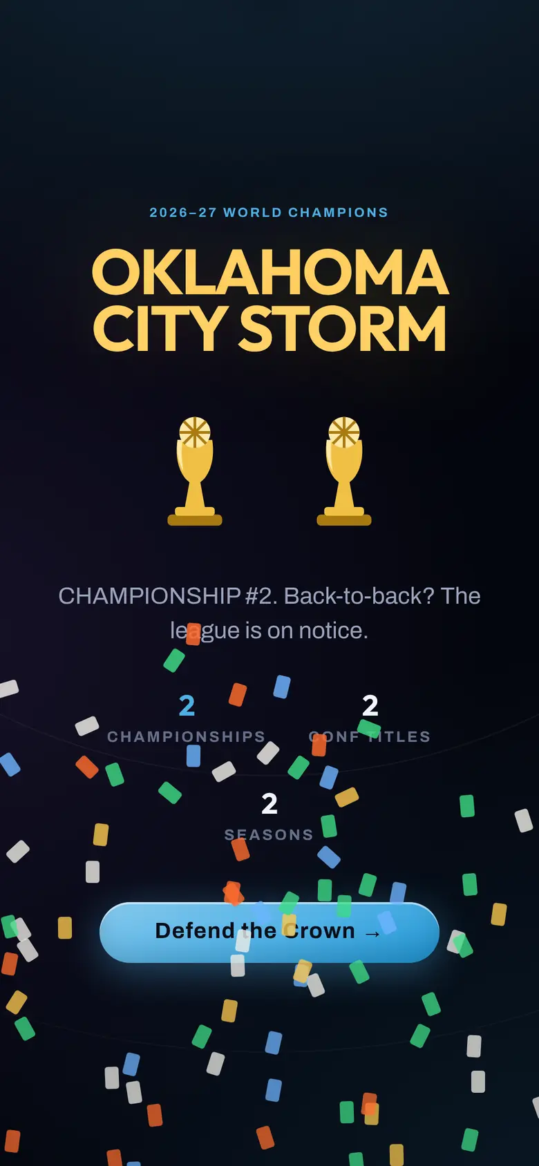 A championship season on a phone